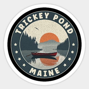 Trickey Pond Maine Sunset Sticker